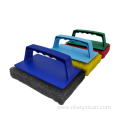 Scouring Pad Brush with Plastic Reusable Handle